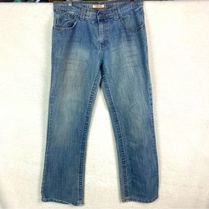 Vintage by Route 66 Mens Denim Blue Jeans Stone‎ wash Size 34x32